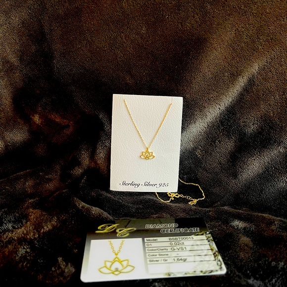 Certified 0,02 ct. Diamond 14K Necklace NEW with giftbox! FOR VALENTINE’S DAY♥️ - Picture 6 of 7